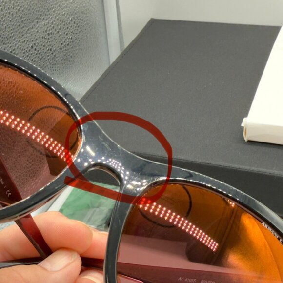 Armani Exchange AX4105SF Sunglasses Shiny Black Mirror Violet Women's *Note Pix* - Picture 7 of 13